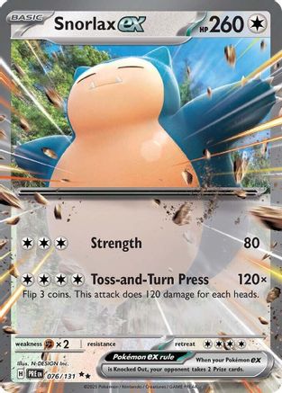 Snorlax ex 076/131  - Holofoil SV Prismatic Evolutions - Double Rare