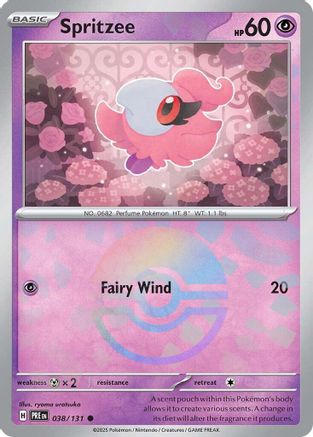 Spritzee (Poke Ball Pattern) 038  - Holofoil SV Prismatic Evolutions - Common