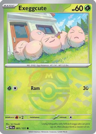 Exeggcute (Master Ball Pattern) 001  - Holofoil SV Prismatic Evolutions - Common