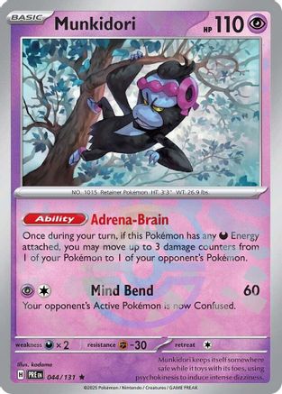 Munkidori (Master Ball Pattern) 044  - Holofoil SV Prismatic Evolutions - Rare