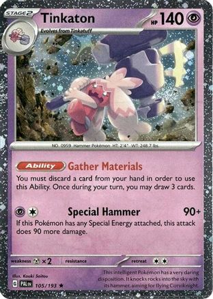 Tinkaton 105/193  - Holofoil Blister Exclusives - Rare