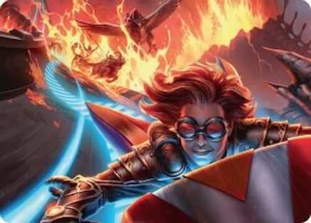 Outpace Oblivion Art Card [Aetherdrift Art Series]