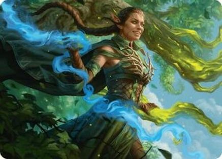 Nissa, Worldsoul Speaker Art Card [Aetherdrift Art Series]