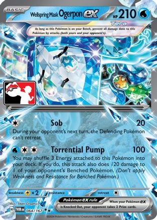 Wellspring Mask Ogerpon ex 064  - Holofoil Prize Pack Series Cards - Double Rare