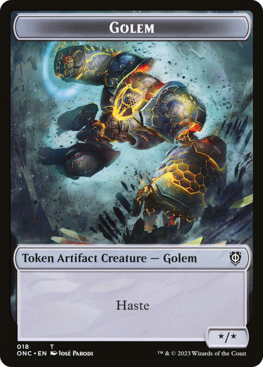 Golem (TONC-018) - Phyrexia: All Will Be One Commander Tokens