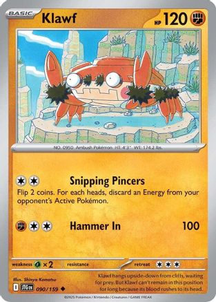 Klawf 090  - Reverse Holofoil SV09 Journey Together - Uncommon