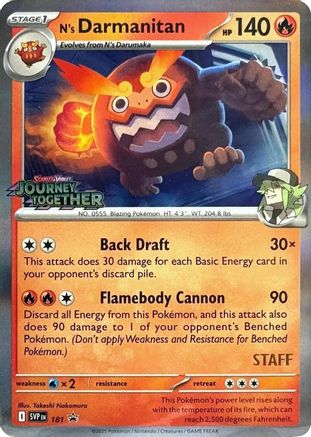 N's Darmanitan 181  - Holofoil SV Scarlet & Violet Promo Cards - Promo