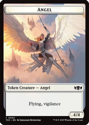 Angel // Spirit Double-Sided Token [Tarkir: Dragonstorm Commander Tokens]