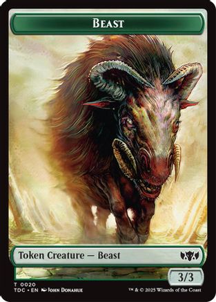 Beast // Treasure Double-Sided Token [Tarkir: Dragonstorm Commander Tokens]