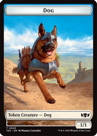 Dog // Goblin Double-Sided Token [Tarkir: Dragonstorm Commander Tokens]