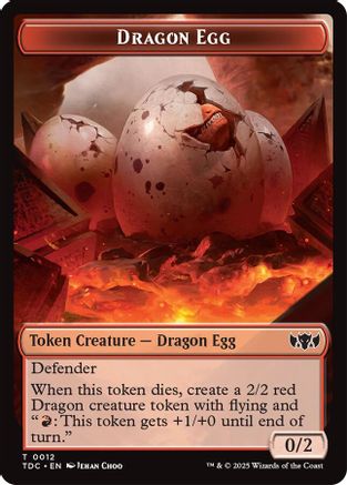 Dragon Egg // Dragon (0013) Double-Sided Token [Tarkir: Dragonstorm Commander Tokens]