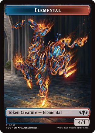 Elemental (0027) // Monk Double-Sided Token [Tarkir: Dragonstorm Commander Tokens]