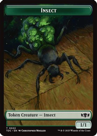 Insect (0022) // Zombie Druid Double-Sided Token [Tarkir: Dragonstorm Commander Tokens]