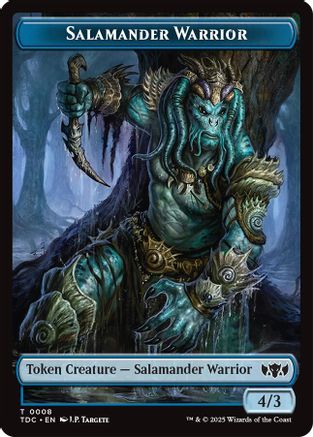 Salamander Warrior // Zombie Druid Double-Sided Token [Tarkir: Dragonstorm Commander Tokens]