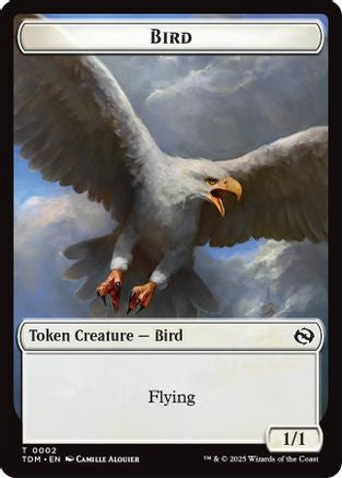 Bird // Monk Double-Sided Token [Tarkir: Dragonstorm Tokens]