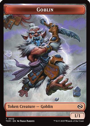 Goblin // Warrior Double-Sided Token [Tarkir: Dragonstorm Tokens]