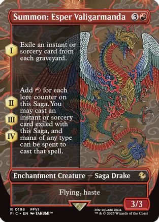 Summon: Esper Valigarmanda (Borderless) [FINAL FANTASY Commander]