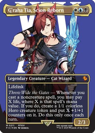 G'raha Tia, Scion Reborn (Borderless) (Surge Foil) [FINAL FANTASY Commander]