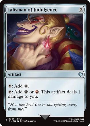 Talisman of Indulgence [FINAL FANTASY Commander]