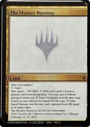 The Mystery Raceway [Unknown Event]