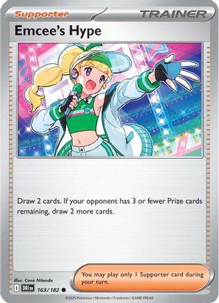 Emcee's Hype 163/182  - Reverse Holofoil SV10 Destined Rivals - Common