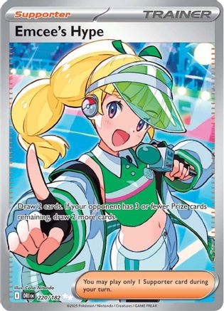 Emcee's Hype 220/182  - Holofoil SV10 Destined Rivals - Ultra Rare