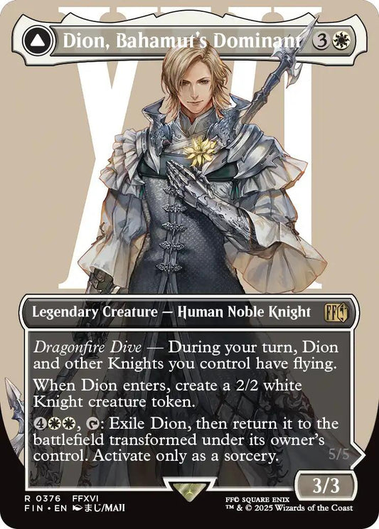 Dion, Bahamut's Dominant // Bahamut, Warden of Light (Borderless) [FINAL FANTASY]