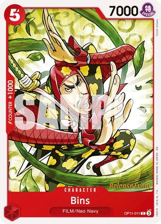 Bins (OP11-011) - A Fist of Divine Speed Release Event Cards