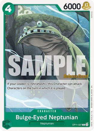 Bulge-Eyed Neptunian (OP11-027) - A Fist of Divine Speed Release Event Cards