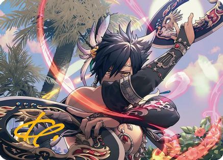 Dancer's Chakrams Art Card (Gold-Stamped Signature) [FINAL FANTASY Art Series]