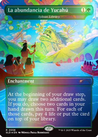 La abundancia de Yucahu - Sylvan Library (Rainbow Foil) [Secret Lair Drop Series]