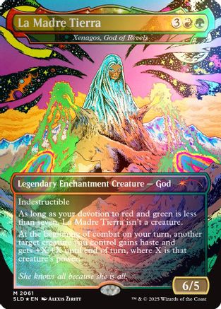 La Madre Tierra - Xenagos, God of Revels (Rainbow Foil) [Secret Lair Drop Series]