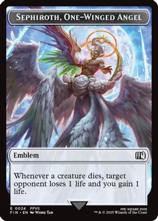Emblem - Sephiroth, One-Winged Angel // Robot Warrior Double-Sided Token [FINAL FANTASY Tokens]