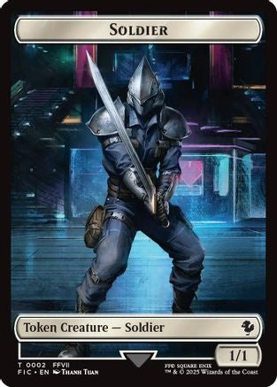 Soldier // Rebel Double-Sided Token [FINAL FANTASY Commander Tokens]