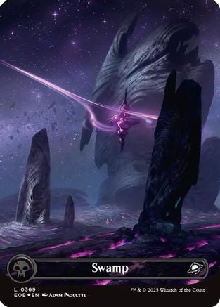 Swamp (0369) (Borderless) (Galaxy Foil) [Edge of Eternities]