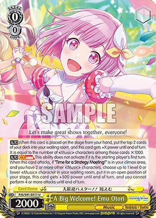A Big Welcome! Emu Otori (PJS/S91-E011 U) - HATSUNE MIKU: COLORFUL STAGE!