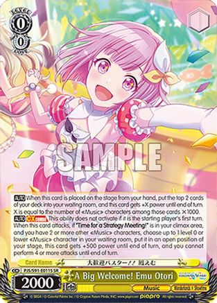 A Big Welcome! Emu Otori (SR) (PJS/S91-E011S SR) - HATSUNE MIKU: COLORFUL STAGE!