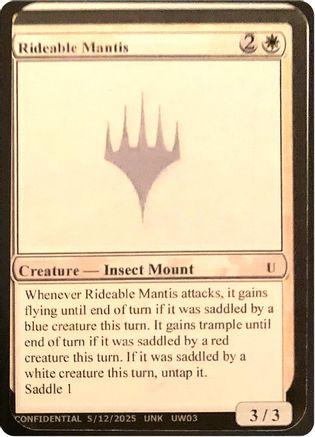 Rideable Mantis [Unknown Event]