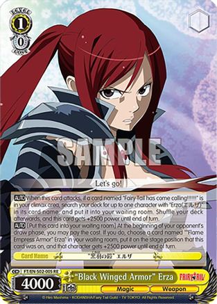 "Black Winged Armor" Erza (FT/EN-S02-005 R RE) - Fairy Tail Chronicle Set