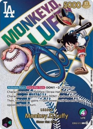 Monkey.D.Luffy (010) (Dodgers x ONE PIECE) (EB02-010) - One Piece Promotion Cards Foil