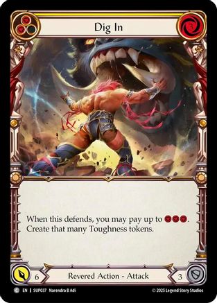 Dig In (Yellow) (SUP037) - Super Slam Rainbow Foil