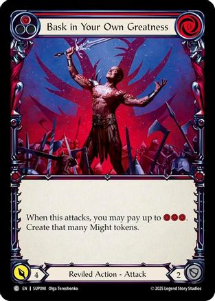 Bask in Your Own Greatness (Red) (SUP098) - Super Slam Rainbow Foil