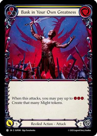 Bask in Your Own Greatness (Yellow) (SUP099) - Super Slam Rainbow Foil