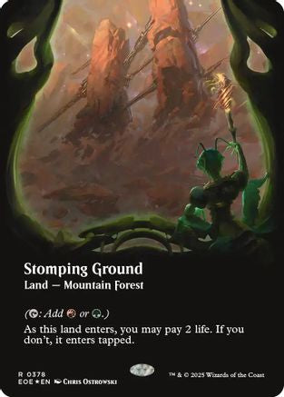 Stomping Ground (Borderless) (Galaxy Foil) [Edge of Eternities]