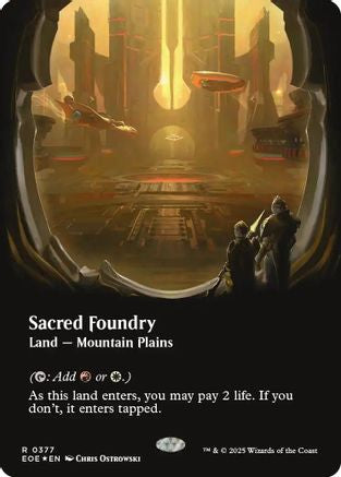 Sacred Foundry (Borderless) (Galaxy Foil) [Edge of Eternities]