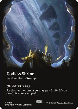 Godless Shrine (Borderless) (Galaxy Foil) [Edge of Eternities]