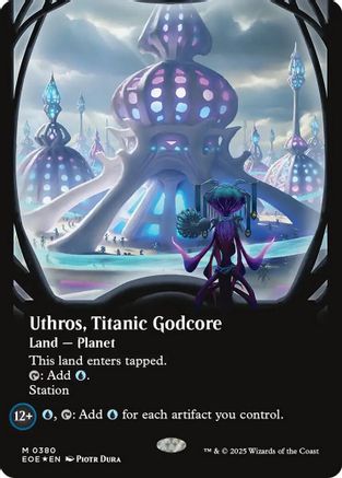 Uthros, Titanic Godcore (Borderless) (Galaxy Foil) [Edge of Eternities]