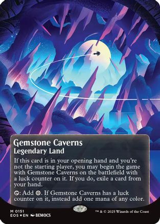 Gemstone Caverns (0151) (Borderless) (Galaxy Foil) [Edge of Eternities: Stellar Sights]