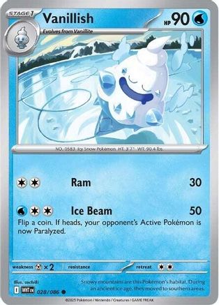 Vanillish 028  - Reverse Holofoil SV White Flare - Common