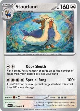 Stoutland 076  SV White Flare - Uncommon